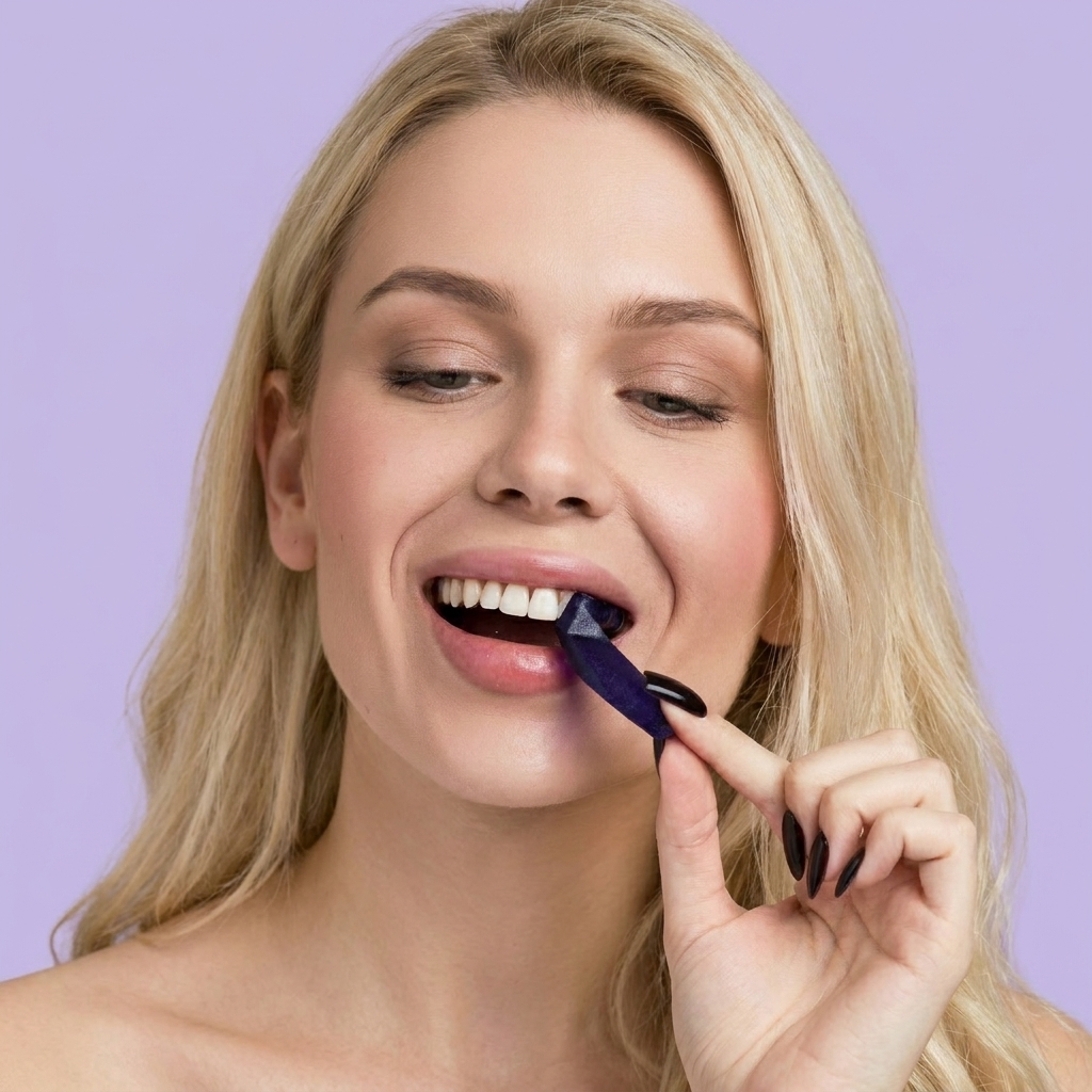 Purple Teeth Whitening Strips detail