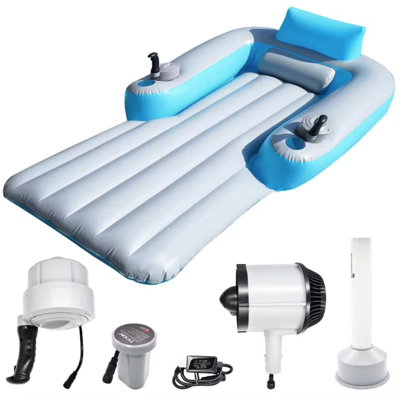 Addotron Customized Inflatable Float with Backrest Perforated Inflatable Floating Bed